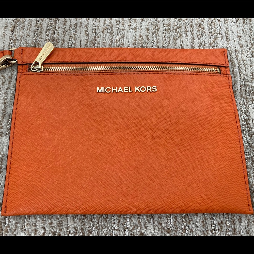 Michael Kors Orange Wristlet